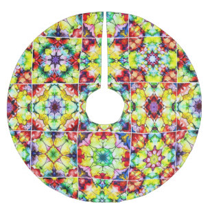 mediterrane Fliesen, alkoholfarbene Fliesen, Majol Polyester Weihnachtsbaumdecke