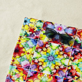 mediterrane Fliesen, alkoholfarbene Fliesen, Majol Strandtuch