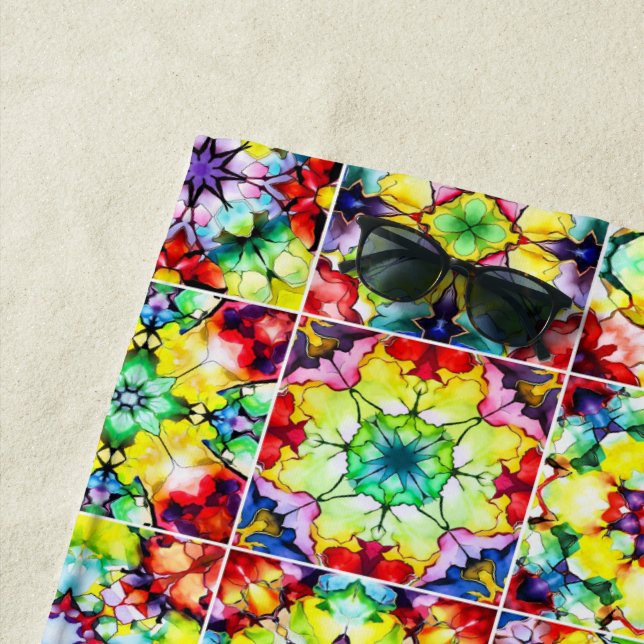 mediterrane Fliesen, alkoholfarbene Fliesen, Majol Strandtuch (Beispiel)