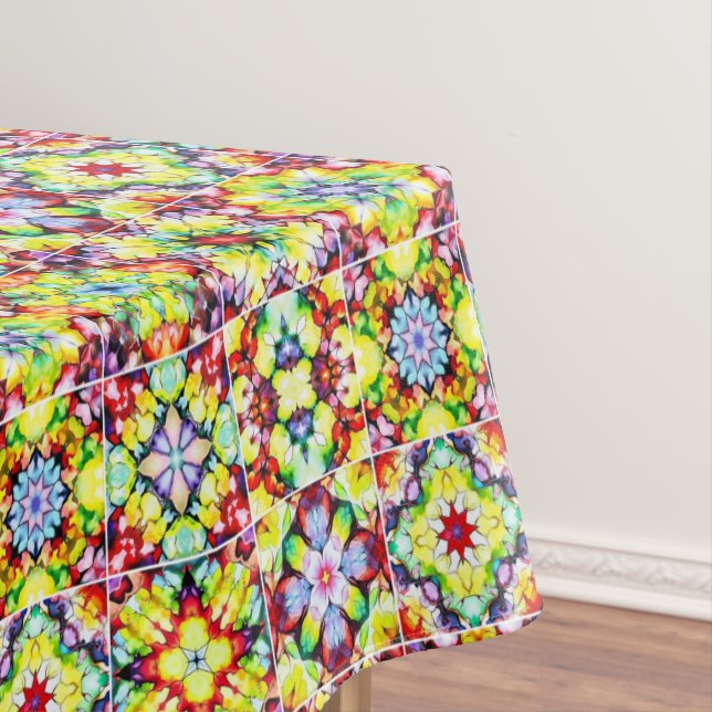 mediterrane Fliesen, alkoholfarbene Fliesen, Majol Tischdecke (Beispiel)