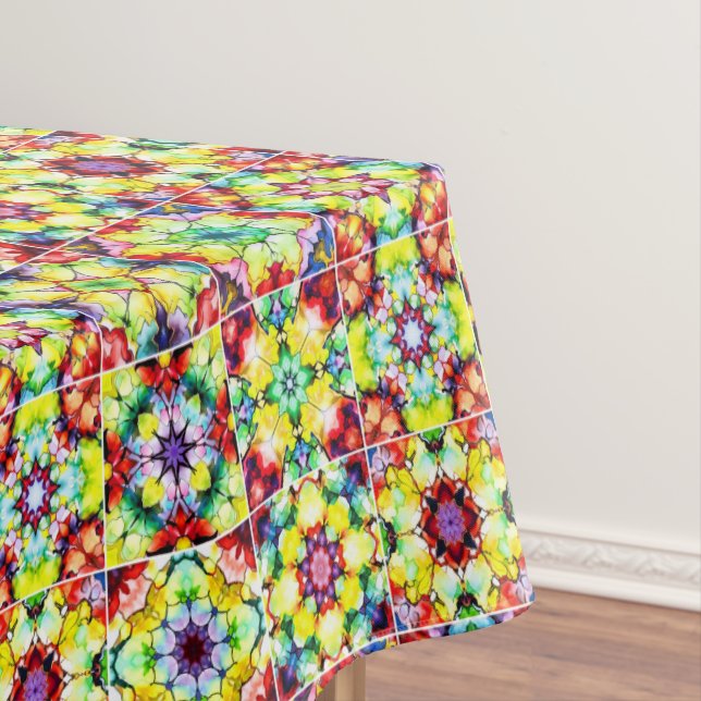 mediterrane Fliesen, alkoholfarbene Fliesen, Majol Tischdecke (Beispiel)