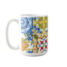 mediterrane Fliesen, Majolika, sizilianischer Stil