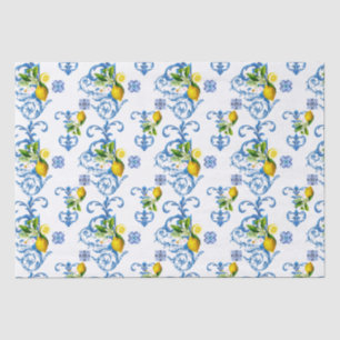 mediterrane Fliesen, Majolika, sizilianischer Stil Seidenpapier