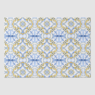 mediterrane Fliesen, Majolika, sizilianischer Stil Seidenpapier