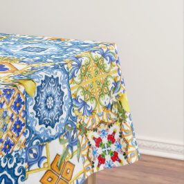 mediterrane Fliesen, Majolika, sizilianischer Stil Tischdecke
