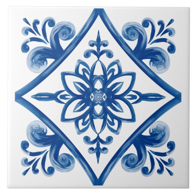 mediterrane Fliesen, sizilianische Fliesen, Majoli Fliese (Vorderseite)