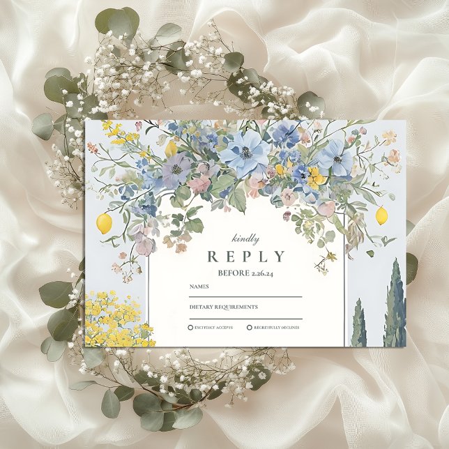 Mediterrane Gartenhochzeit RSVP Karte (Von Creator hochgeladen)
