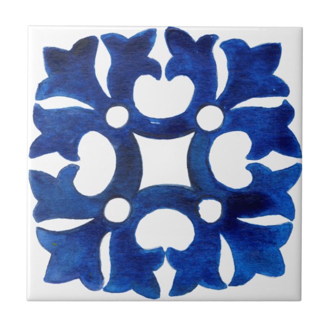 mediterrane Kacheln, Majolika, sizilianischer Stil Fliese (Vorderseite)