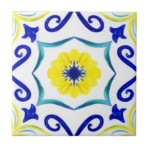 mediterrane Kacheln, Majolika, sizilianischer Stil Fliese