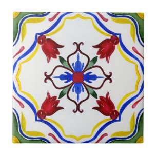 mediterrane Kacheln, Majolika, sizilianischer Stil Fliese