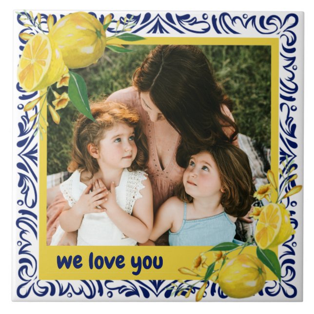 Mediterrane Kachelwärme Gefasstes Foto Portugal Fliese (Vorderseite)