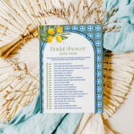 Mediterrane Lemon Brautparty Showkarte Einladung