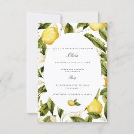 Mediterrane Lemon Bridal Dusche Einladung