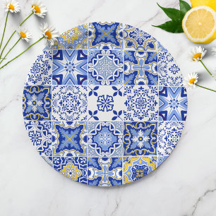 Mediterrane Mosaikfliesen Kinderdusche Pappteller