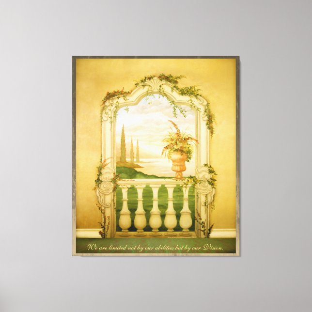 Mediterrane Seeblick Leinwanddruck (Vorderseite)