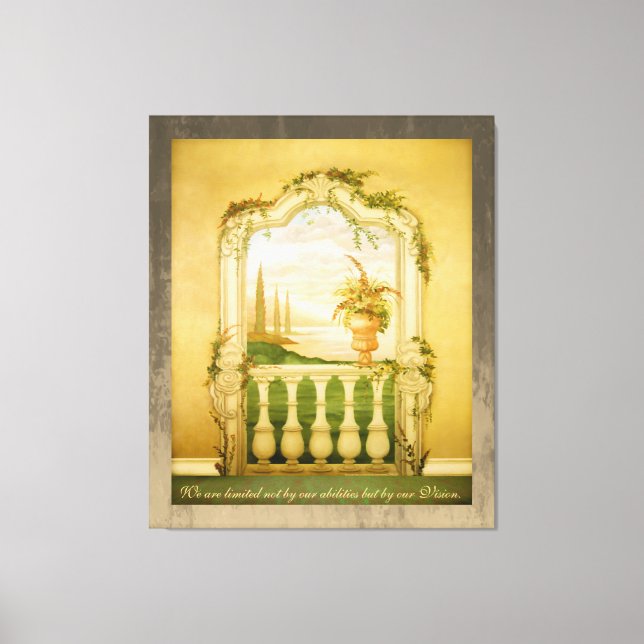 Mediterrane Seeblick Leinwanddruck (Vorderseite)