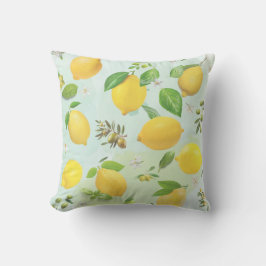 Mediterrane Zitronen und Oliven Küche Kissen