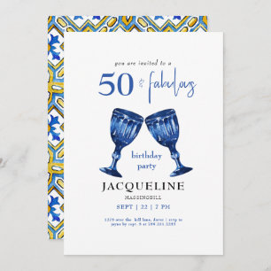 Mediterranean 50 & Fabulous Birthday Party Einladung