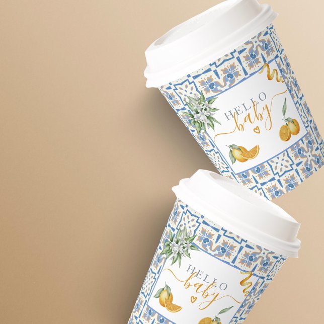 Mediterranean Citrus Baby Shower Pappbecher (Von Creator hochgeladen)