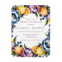 Mediterranean Citrus Bouquet Wedding Magnet