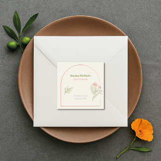 Mediterranean & Elegant Quadratischer Aufkleber