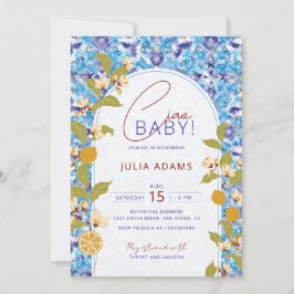 Mediterranean Lemon Amalfi Coast Baby Shower Einladung