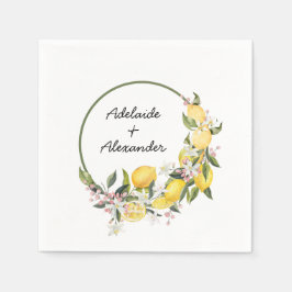 Mediterranean Lemon Citrus Wedding Collection Serviette