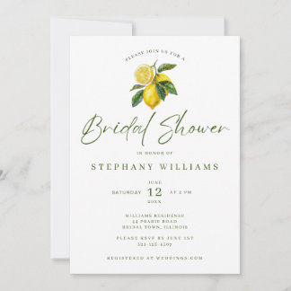 Mediterranean Lemon Theme Bridal Invitation Einladung
