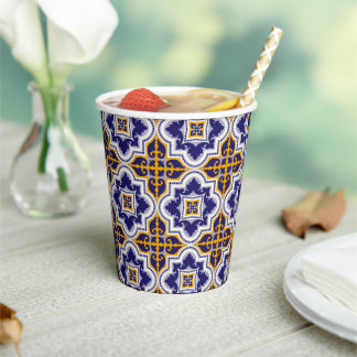 Mediterranean Pattern Kitchen Pappbecher