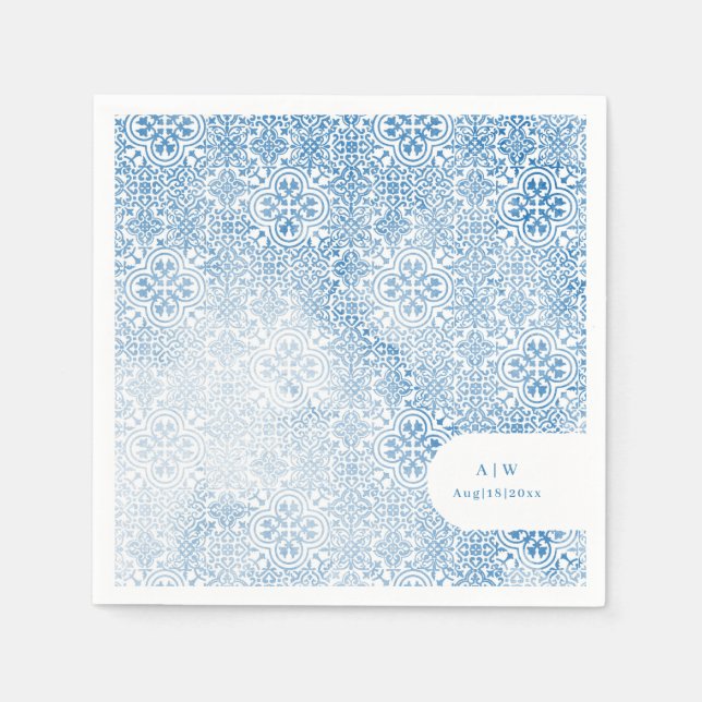 Mediterranean tile pattern serviette (Vorderseite)