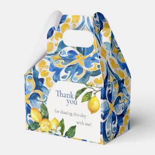 Mediterranean Tiles Lemon 25. Geburtstag Geschenkschachtel