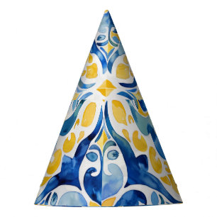 Mediterranean Tiles Lemon 25. Geburtstag Partyhütchen