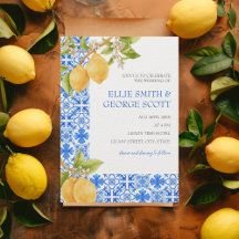Mediterranean Tiles Lemon Citrus Italien Wedding
