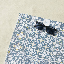 Mediterranean Tiles, Moroccan, Majolica, Azulejo Strandtuch