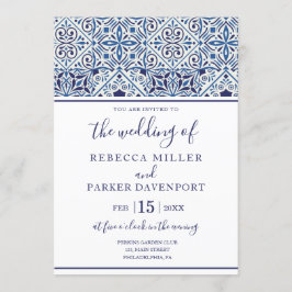 Mediterranean Tiles Wedding Einladung
