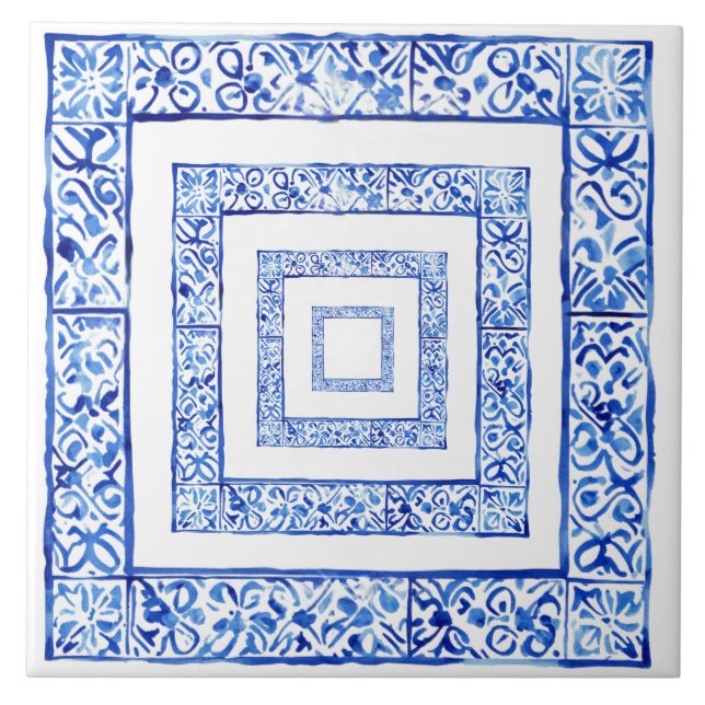 Mediterranean Tuscan Rustic Geometric  Fliese (Vorderseite)