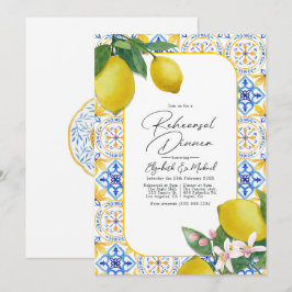 Mediterraner Charm Lemon Italienische Probe Abende Einladung