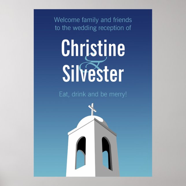 Mediterraner Sommer, Hochzeitsempfang Poster (Vorne)