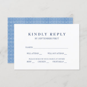 Mediterranes Blue Griry Key Wedding RSVP Italia Einladung