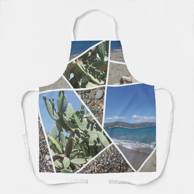 Mediterranes Collage Design Schürze (Vorderseite)