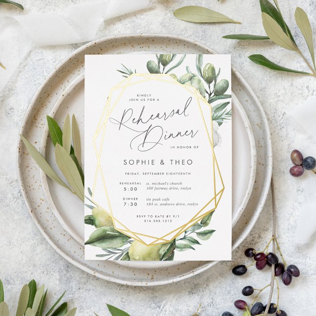 Mediterranes Garden Probe Abendessen Folieneinladung (Von Creator hochgeladen)