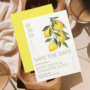 Mediterranes Italien Lemon Wedding Rette the Date Save The Date