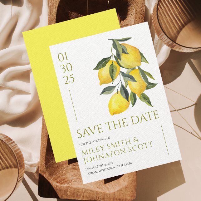 Mediterranes Italien Lemon Wedding Rette the Date Save The Date (Von Creator hochgeladen)