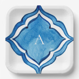 Mediterranes Kobalt Pappteller