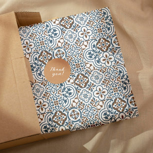mediterranes marokkanisches Fliesenmuster Geschenkpapier Set