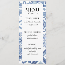 Mediterranes Menü "Blue Tile" Menükarte