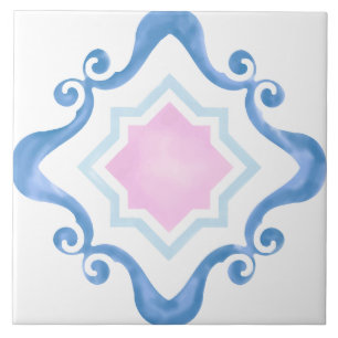 Mediterranes Star Pink und Blues Keramik Tile Fliese