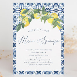 Mediterranes Zitronenmeer-Brautparty Einladung