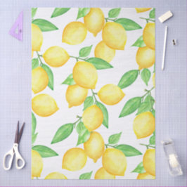 Mediterrenean Citrus Lemon pattern Seidenpapier
