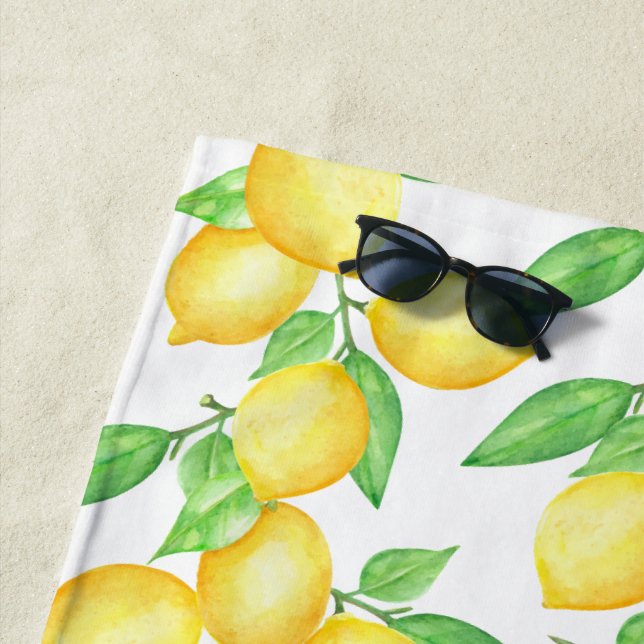 Mediterrenean Citrus Lemon pattern Strandtuch (Beispiel)